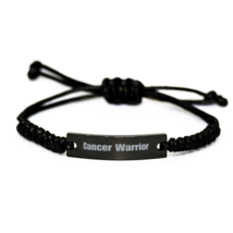 Cancer Warrior Engraved Rope Bracelet - £18.99 GBP