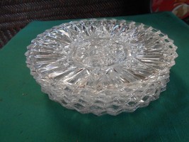 Great Collectible Vintage FEDERAL Glass...Set of 6 DESSERT Plates..Fruit... - $29.29
