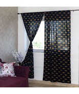 Black Color Animal Printed Cotton Window Curtains Set Living room Home Decor - $28.70 - $36.92