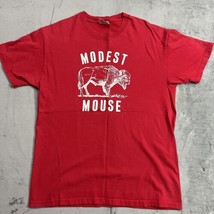 Vintage Modest Mouse Red Bitter Buffalo T Shirt Medium Rock Merch Rare B... - £53.29 GBP