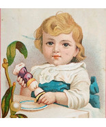 C1890s Reward Of Merit Victorian Trade Card Lithograph School Award Chil... - $34.26 CAD