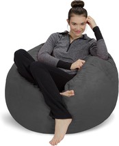 Furniture And Accessories For Dorm Rooms: Sofa Sack - Plush, Ultra, Charcoal 3&#39;. - $103.98