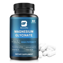 350MG Magnesium Glycinate High Absorption,Improved Sleep,Stress &amp; Anxiety Relief - £25.29 GBP