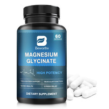 350MG Magnesium Glycinate High Absorption,Improved Sleep,Stress &amp; Anxiet... - £25.26 GBP