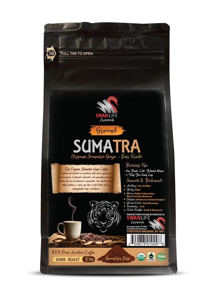 Sumatra Coffee - SUMATRA GROUND ORGANIC COFFEE - Luxurious Coffee 2Pack Item image 2