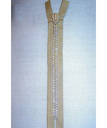 Sand Beige Tan 9 Inch or 23 cm Double Row Crystal Rhinestone Closed End ... - $18.00