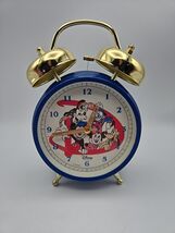 Walt Disney World Mickey Blue Twin Bell Analog Alarm Clock. Battery Oper... - $48.58 CAD