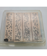 Stampin&#39; Up! Vertical Greetings Rubber Stamp 2001 Set of 4 Happy Birthda... - €12,86 EUR