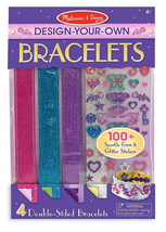 Design-Your-Own Makes 4 Custom Bracelets Ages 4+ 100+ Stickers by Melissa &amp; Doug - £6.08 GBP