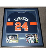 Miguel Cabrera Signed Framed 33x36 Jersey &amp; Photo Display UDA Tigers - £388.35 GBP