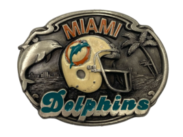 Vintage Miami Dolphins Belt Buckle 1987 NFL Football - $33.24