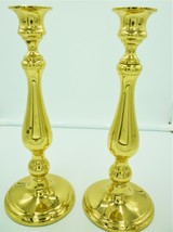 GORGEOUS SOLID BRASS CANNDLEHOLDERS SET OF 2 BY BRASS &amp; SILVER TRADITIONS - $22.00