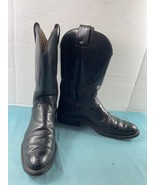 Olathe Mens Shoes Black 10 A Leather Western Cowboy Rodeo Pull On Casual... - $67.66 CAD
