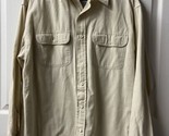 Duck Head Workwear Mens Large Tan Long Sleeved Work Shirt Button Up - $15.46
