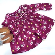 Macy Baby Girl Satin Floral Pattern Top Bow Front Tunic Colorful Size 0 3 M - £6.22 GBP