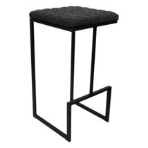 LeisureMod Charcoal Black Leather Bar Stool - Modern Counter Height Stoo... - $41.16+