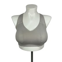 Puma Women&#39;s Grey Sports Bra Size L Racerback Design Moisture-Wicking Fa... - $14.00