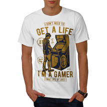 Wellcoda Gamer Lives Joke Mens T-shirt, Antisocial Graphic Design Printed Tee - £14.87 GBP+