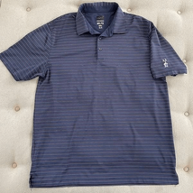Greg Norman Performance Fabric Stripe Golf Polo Shirt Blue XXL - $21.60