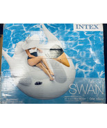 INTEX 76.5&quot;x58&quot; Mega Swan Island w/ Handles~Ride On Pool Float~OPEN BOX ... - £18.74 GBP