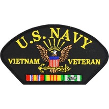 U.S. Navy Vietnam Veteran Hat Patch 2 3/4&quot; x 5 1/4&quot; - £9.99 GBP
