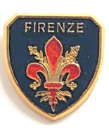 Firenze Italy Red Florentine Lily Fleur de Lis Shield Black Gold Travel ... - €12,01 EUR
