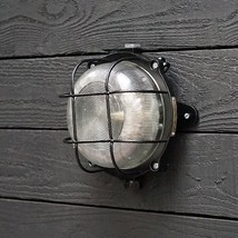 Pair of 2 Wall Mount Original Ship Aluminum Marine Deck Light With Black Coated - £173.49 GBP