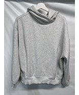 Athleta Sweatshirt Hoodie Pullover Heathered Grey w Front Pocket M - $33.87 CAD