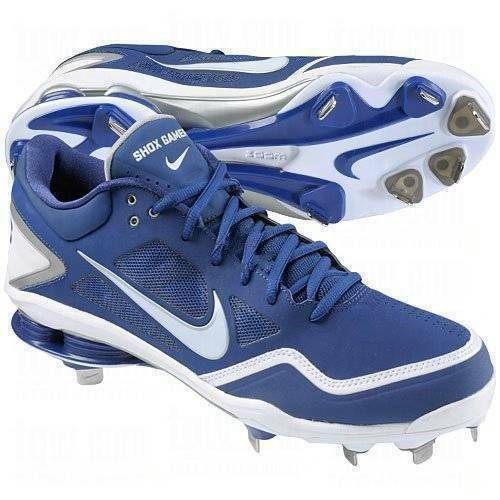 Primary image for Mens Baseball Cleats Nike Shox Gamer Blue Lightweight Metal Shoes NEW $80-sz 16