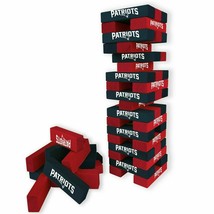 NFL New England Patriots Table Top Stackers Tower Build Game Jenga Board NEW - £26.46 GBP