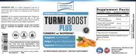Turmi Boost Plus (Turmeric w/ Bioperine) - 60 Vegetarian Capsules - Vital Boost  - £23.79 GBP