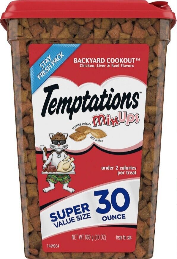 Temptations Mix Ups Backyard Cookout Flavor Soft & Crunchy Cat Treats 30 Oz - $14.79