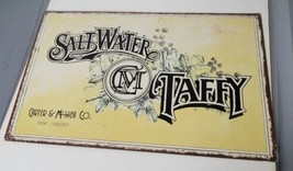 Salt Water Taffy Tin Sign Bar Man Cave Decor Carter McShane New Jersey - £22.64 GBP