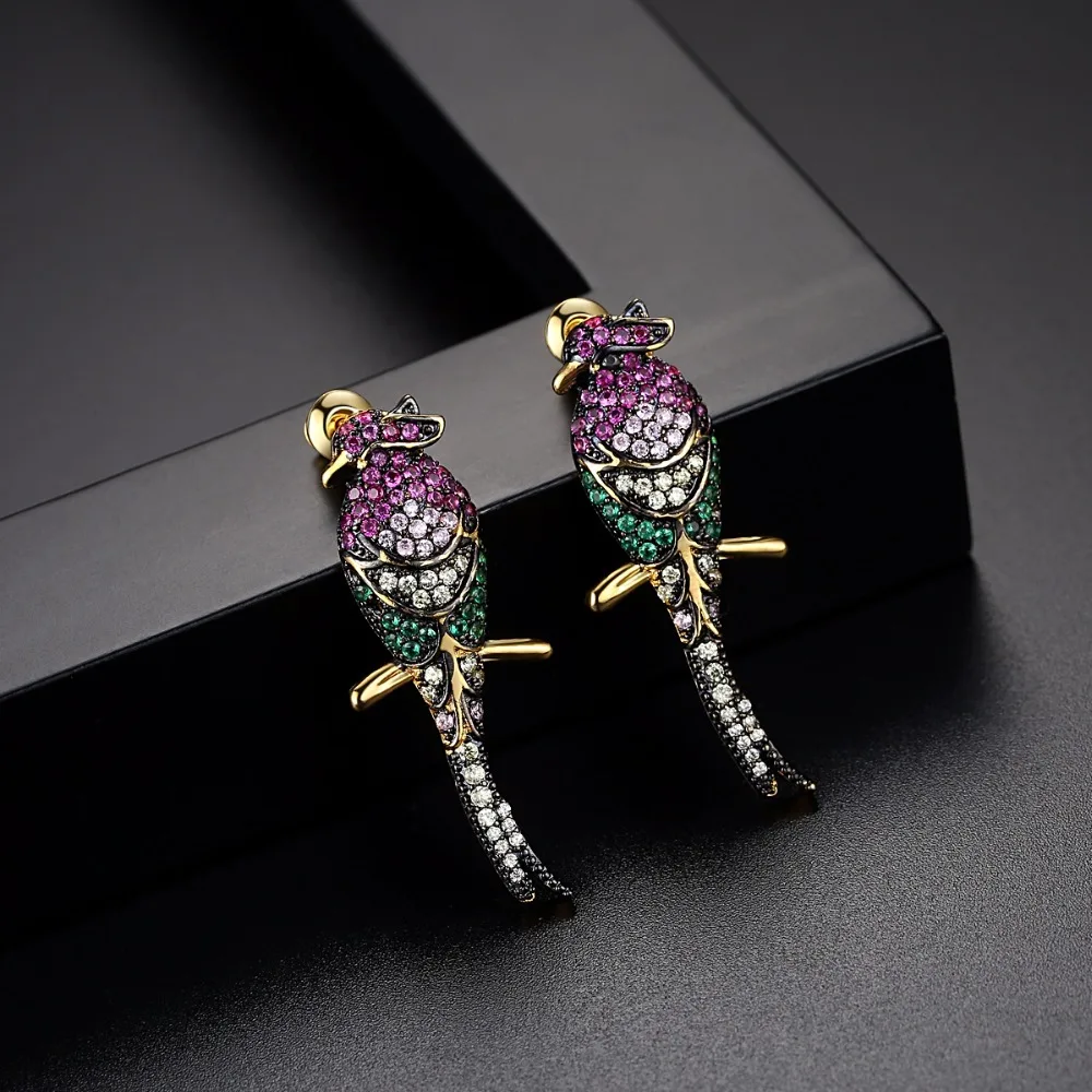 Asymmetric Luxury Designer Phoenix Drop Dangle Earring for Women Gift pendientes - £22.82 GBP