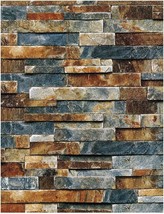 Likiliki Stone Brick Wallpaper Peel And Stick Wallpaper Removable Kitchen Wall - £30.36 GBP
