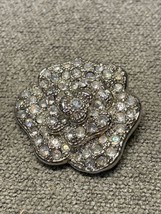 Gorgeous Vintage Unbranded Silver Tone Flower Pin Brooch Fashion Jewelry KG - £9.46 GBP
