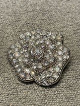 Gorgeous Vintage Unbranded Silver Tone Flower Pin Brooch Fashion Jewelry KG - £9.34 GBP