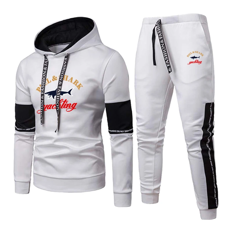 Men&#39;s  Sweatshirt Set Hoodie+Sweatpants Hooded Trauit 2 Pcs Outfits Jogg... - £74.73 GBP