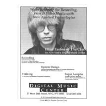 Digital Music Center NYC Print Ad 1986 Vintage 80s Elliot Easton The Car... - $8.57