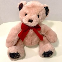 The Westcliff Collection Vintage Rose Tapestry Red Velvet Bow Plush Teddy Bear - £23.55 GBP