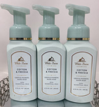 HTF Lot of 3 - Bath &amp; Body Works Hand Foaming Soap Cotton &amp; Freesia - £43.13 GBP