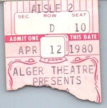 Vintage Gerry Mulligan Ticket Stub April 12 1980 Detroit Michigan Alger ... - $34.64