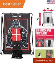 Life-Size Pitching Target and Reinforced Rebounder Net for Youth Basebal... - $2,241.64 MXN