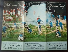 1957 The Common Glory Outdoor Historical Drama Williamsburg VA Brochure - £14.58 GBP