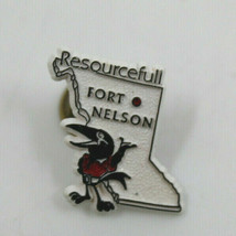 Fort Nelson Resourcefull BC British Columbia Canada Map Plastic Collectible Pin - £12.05 GBP