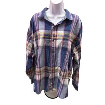 Tommy Bahama Women XL Plaid buttoned long sleeve shirt - $16.35