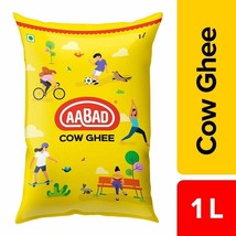 Aabad Cow Ghee 1 Litre (905 grams) Pouch Cooking Oil Healthy clarified butter - £29.40 GBP