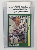 Ricky Craven Signed Autographed 1993 Maxx Racing Insert Card #196/300 - $15.00