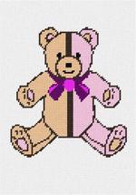 Pepita Needlepoint Canvas: Beginner Teddy Pink Beige, 7&quot; x 10&quot; - £40.59 GBP+