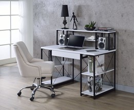 ACME Amiel Desk, White &amp; Black - $307.25